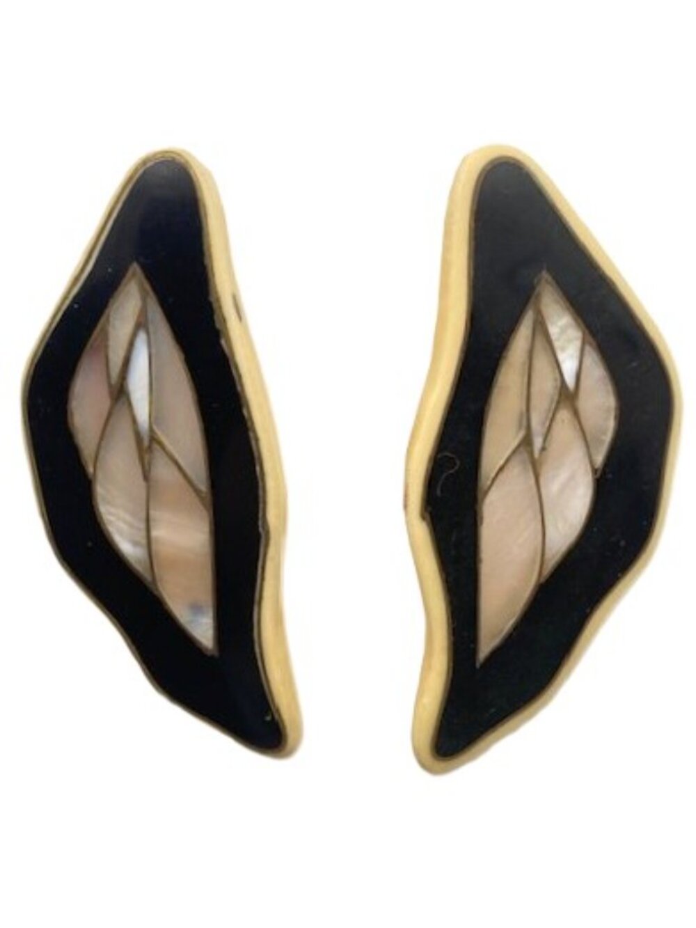Unique vintage abalone earring, a couple of ways to wear